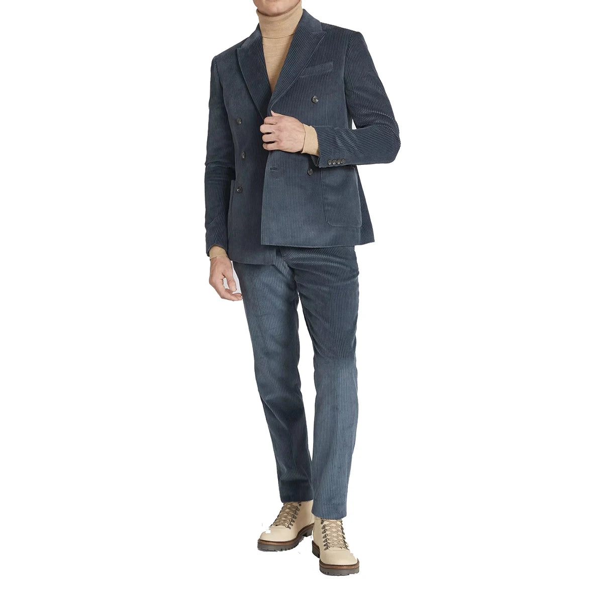 Men's Suits Tailored 2 Pieces Blazer Pants Double Breasted Peaked Lapel Formal Plus Size Slim Fit Custom Made Plus Size