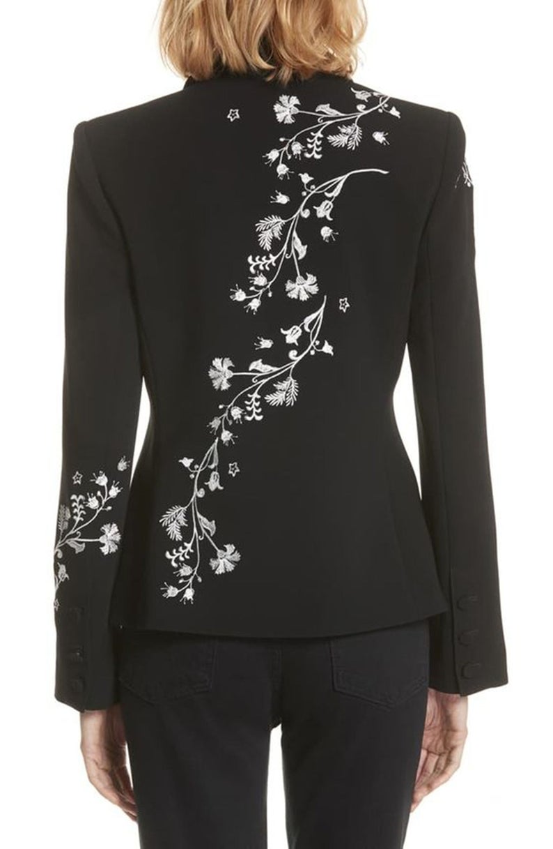 Trajes de mujer con apliques, cuello en V, manga larga, pantalón, traje de fiesta, ropa de boda, 2 piezas 