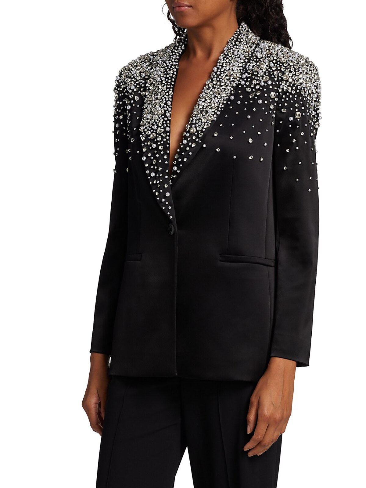 Women Pants Suits Crystal Beading Mother of the Bride Suit Evening Party Blazer 2 Pieces