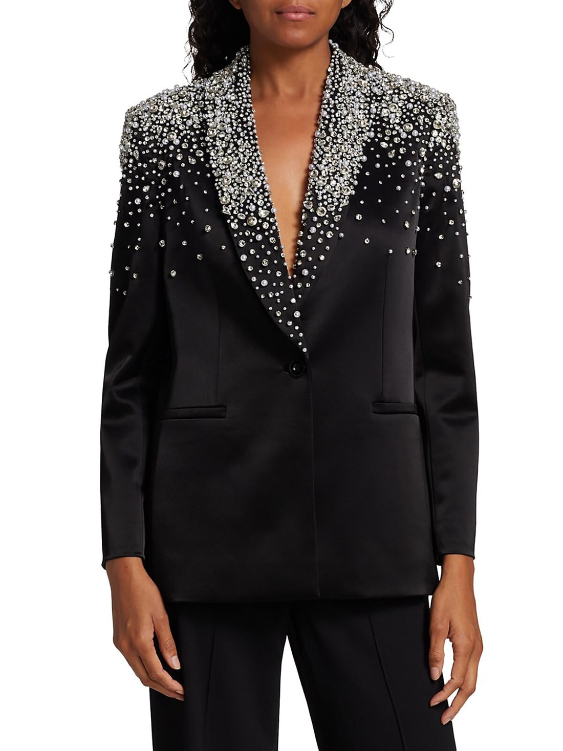 Women Pants Suits Crystal Beading Mother of the Bride Suit Evening Party Blazer 2 Pieces