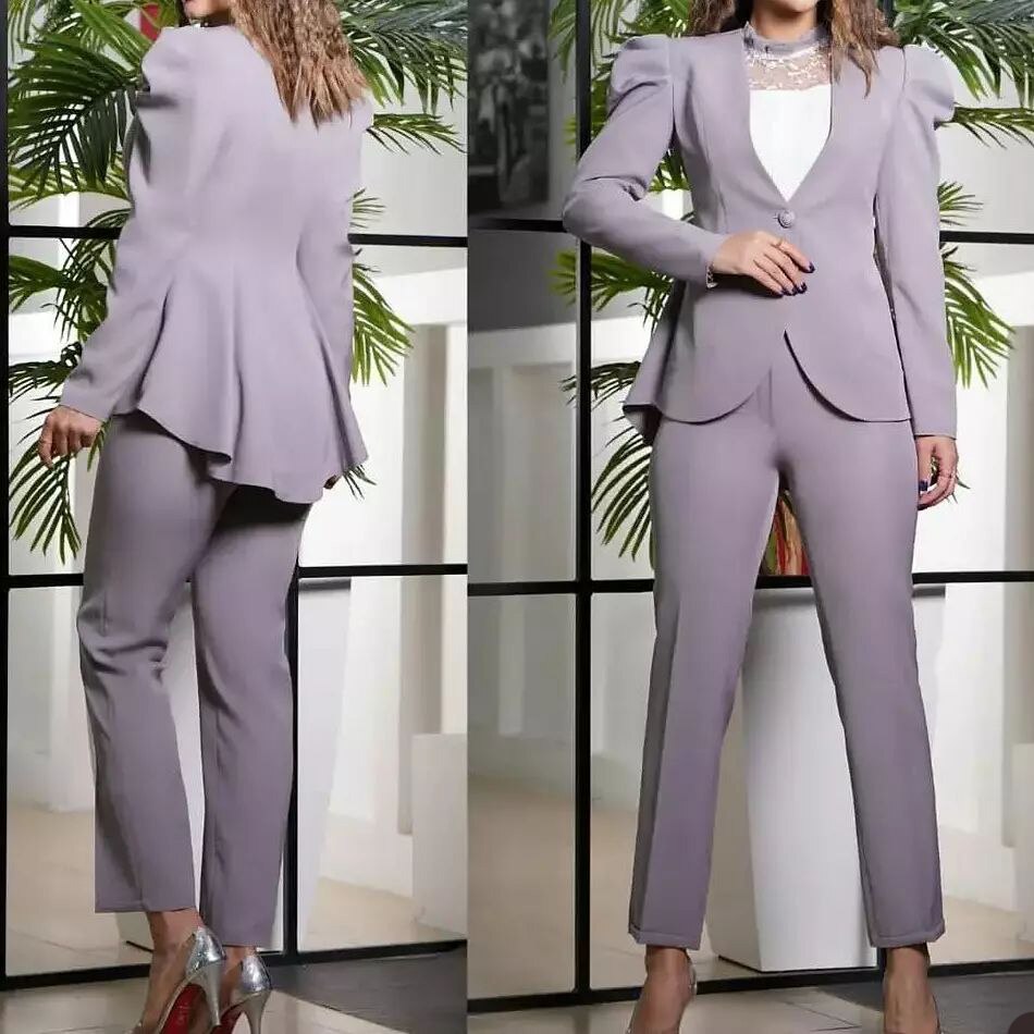 Smokings de mariage grande taille pour femme, tenue de soirée pour mère de la mariée (veste + pantalon) 