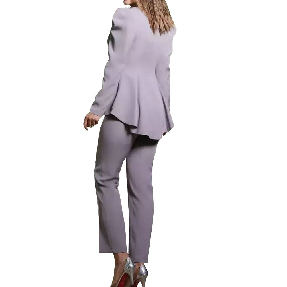 Smokings de mariage grande taille pour femme, tenue de soirée pour mère de la mariée (veste + pantalon) 