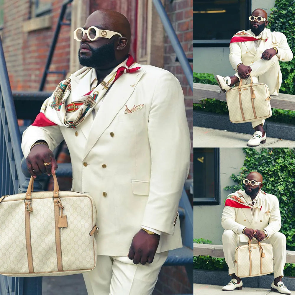 Costume homme grande taille noble, blazer de mariage, smoking croisé, vêtements pour marié, manteau de bal, pantalon 2 pièces