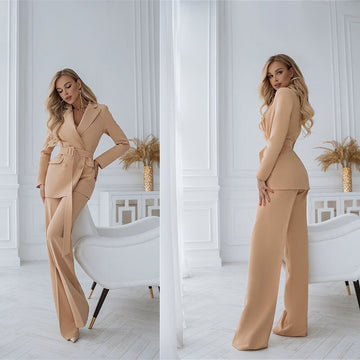 Office Lady Blazer Suits Formal Women Slim Fit Work Wear Prom Party Business Outfits Jacket And Pants