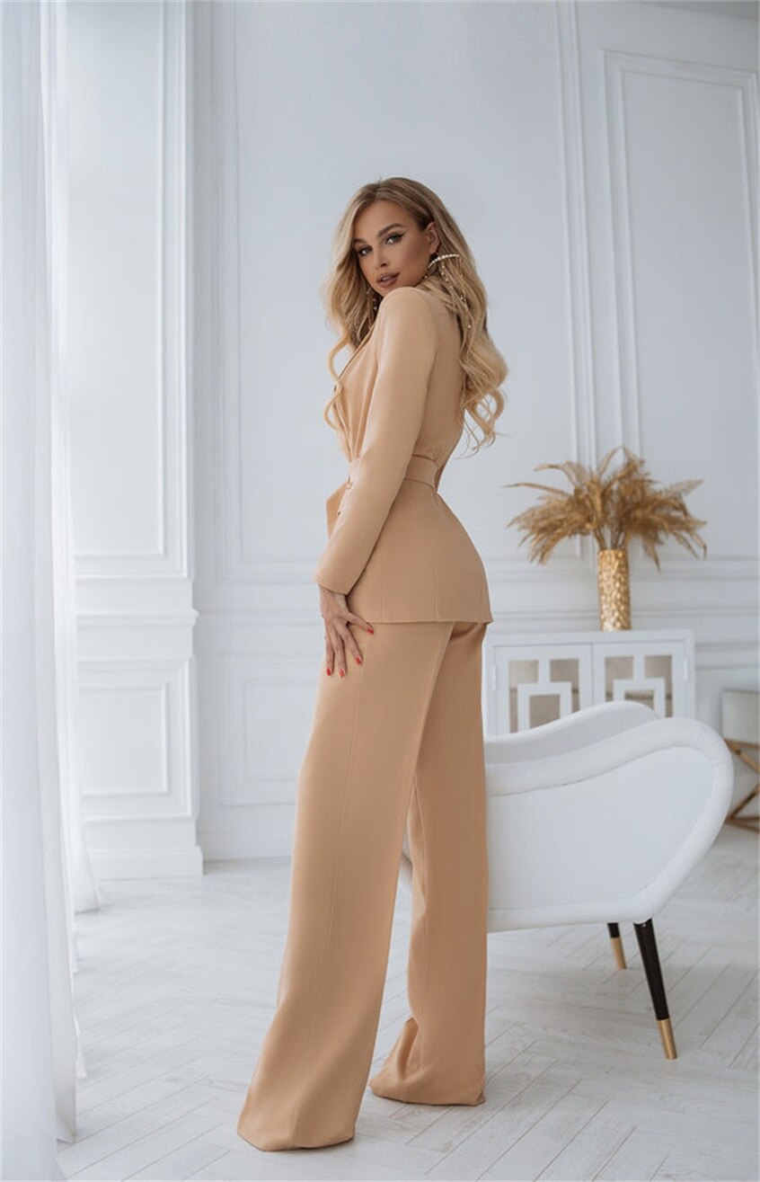 Office Lady Blazer Suits Formal Women Slim Fit Work Wear Prom Party Business Outfits Jacket And Pants