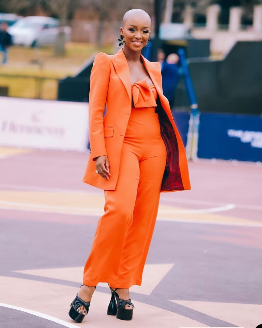 Trajes de pantalón naranja para mujer, 2 piezas, holgados, para ocio, fiesta de graduación y noche. 