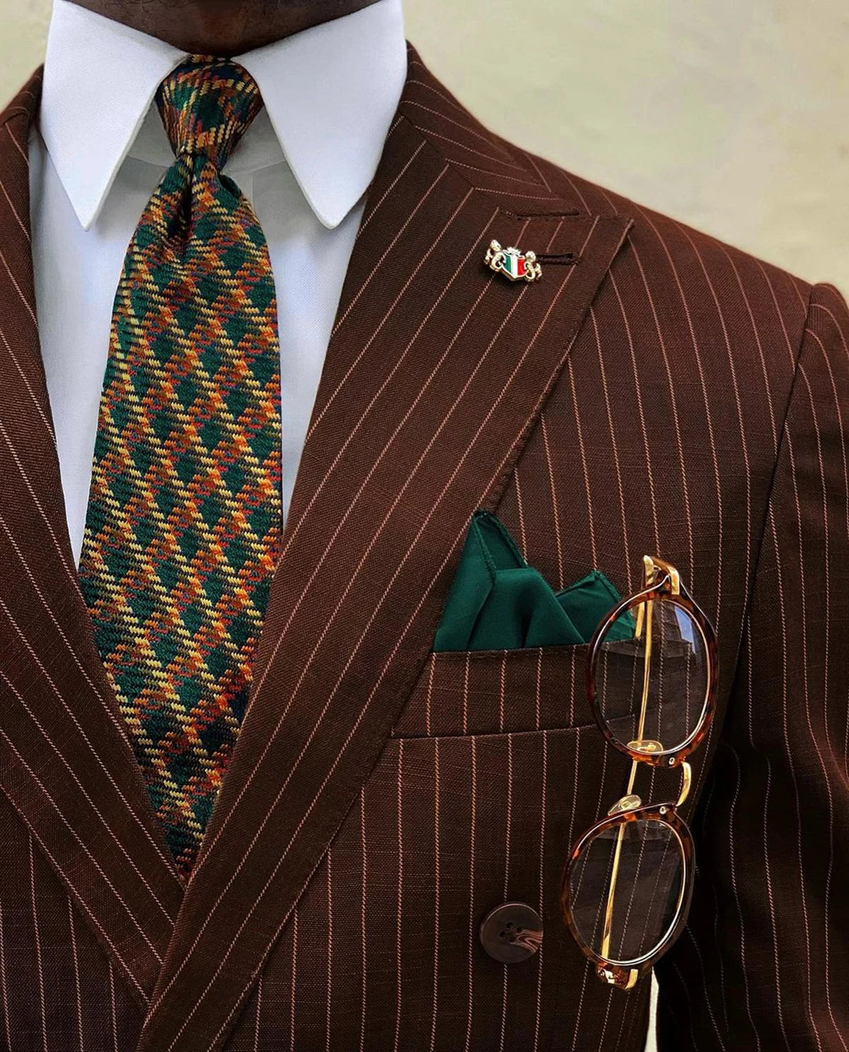 Costumes de mariage à rayures pour hommes, revers en pointe, croisé, smokings d'affaires 2 pièces, veste et pantalon