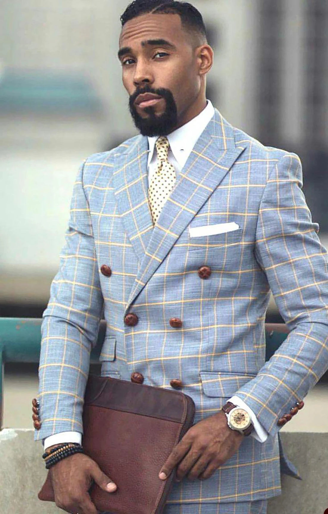 Costume à carreaux pour homme, coupe slim, croisé, smoking de mariage, costume homme 2 pièces, ensemble pantalon, tenue de soirée