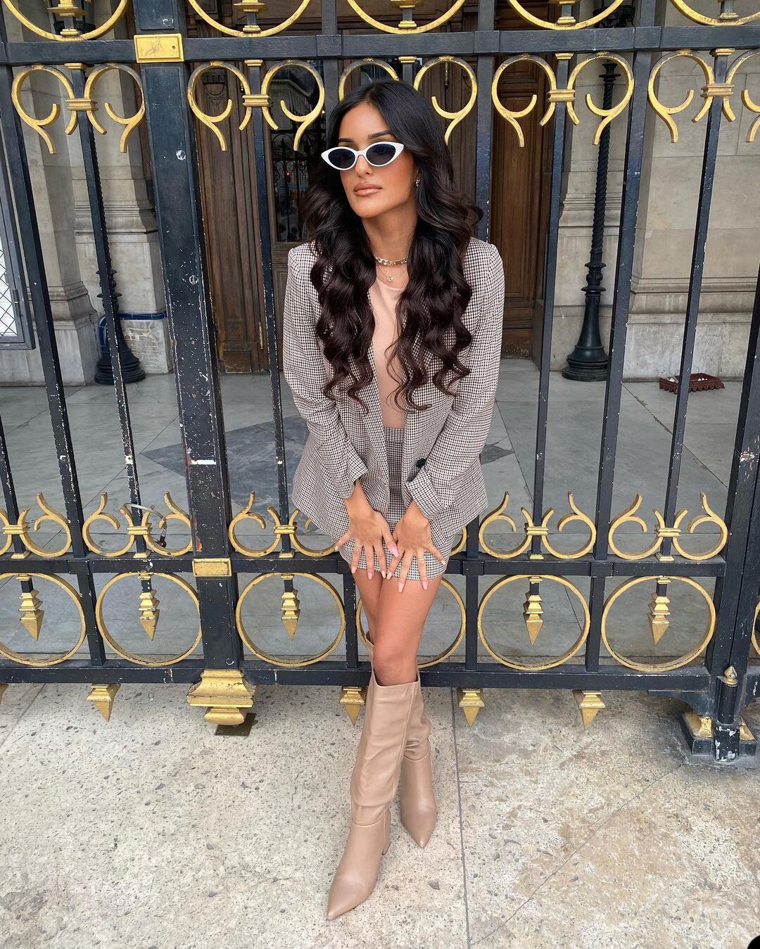 Plaid Women Blazer Suits Street Power Slim Fit Evening Party Formal Skirts Wedding Wear 2 Pieces