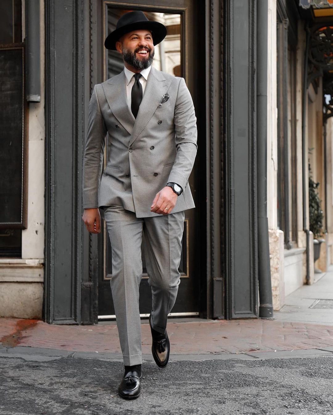 Plus Size Gray Men Wedding Tuxedos Double Breasted Groom Dinner Business Evening Suit Wear Blazer 2 Pieces