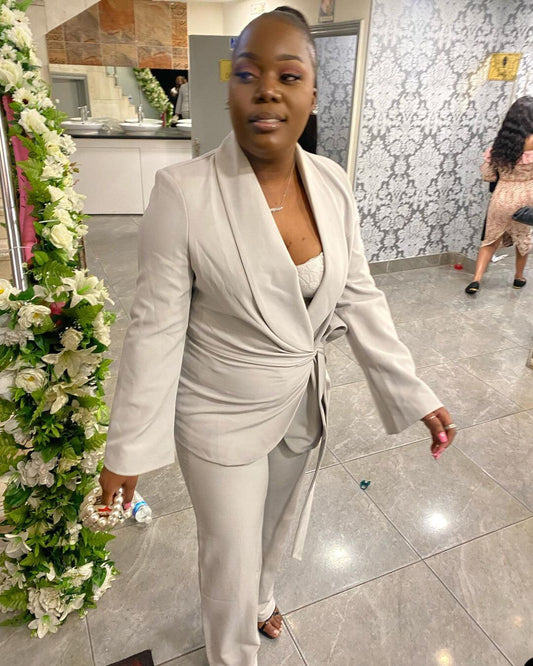 Conjunto de 2 piezas de pantalón y blazer para madre de la novia, talla grande, para verano, fiesta de noche, graduación y boda 