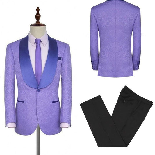 Tuxedos à revers châle pour hommes, costumes De mariage Pour hommes (veste + pantalon) 