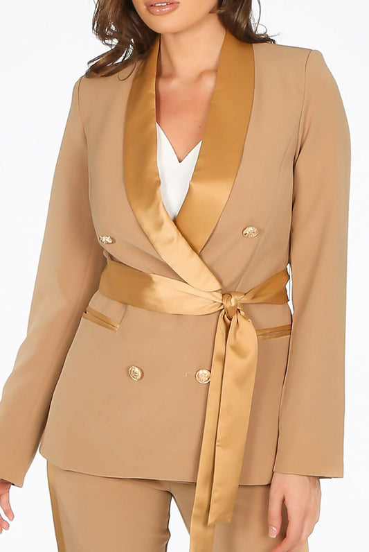 Costume formel 2 pièces pour femme, couleur pure, coupe slim, pour bal, soirée, bureau, smoking, blazer, pour mariage 