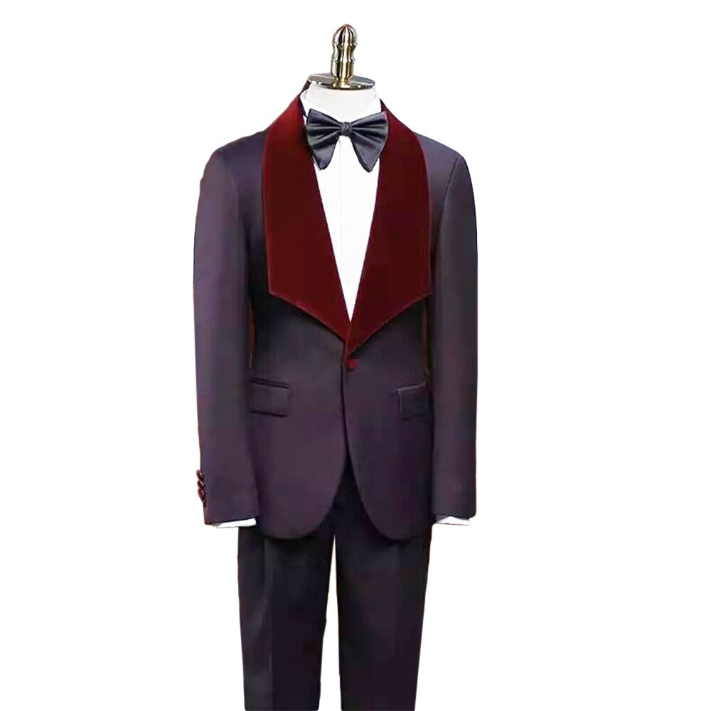 Costume homme violet classique avec veste et pantalon deux pièces, coupe slim, style business, pour mariage, occasion formelle 