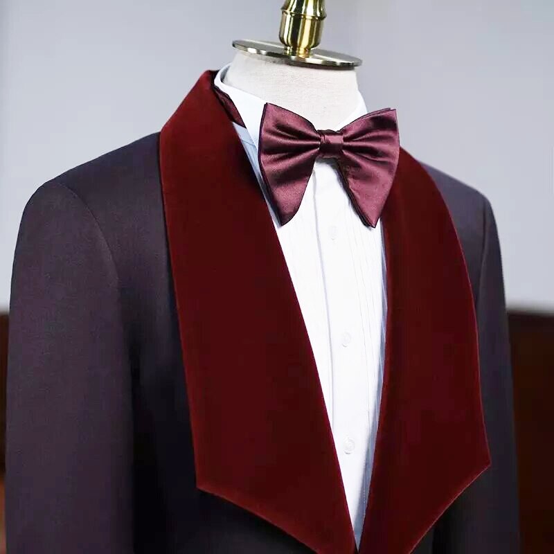 Costume homme violet classique avec veste et pantalon deux pièces, coupe slim, style business, pour mariage, occasion formelle 