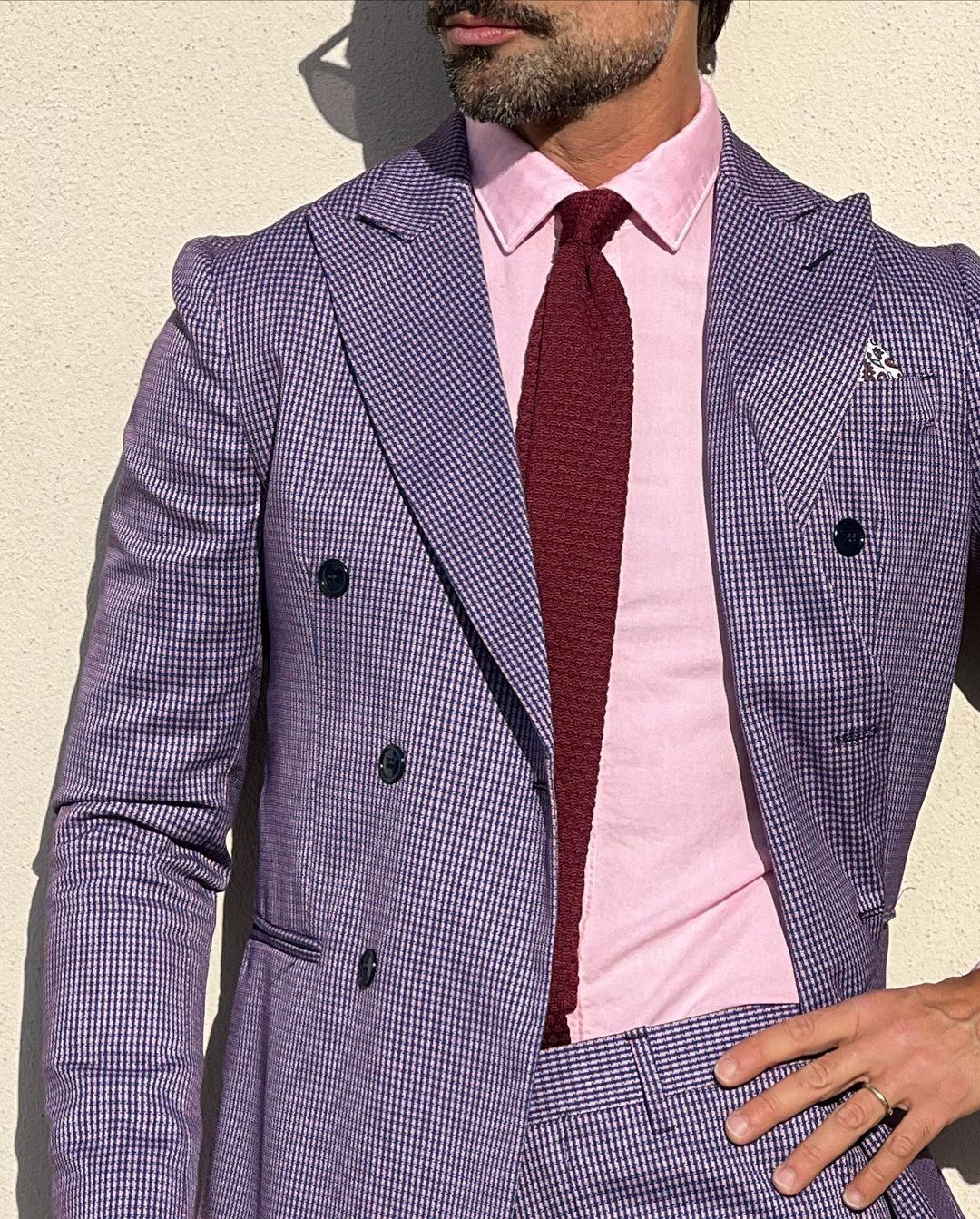 Costume classique violet pour homme, croisé, sur mesure, deux pièces, veste et pantalon, costume de créateur pour occasion formelle 