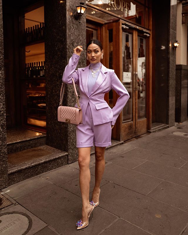 Purple Mother of the Bride Suits Women Business Formal Short Pants Suit Set Tuxedos Guest Wedding Prom Party Dress