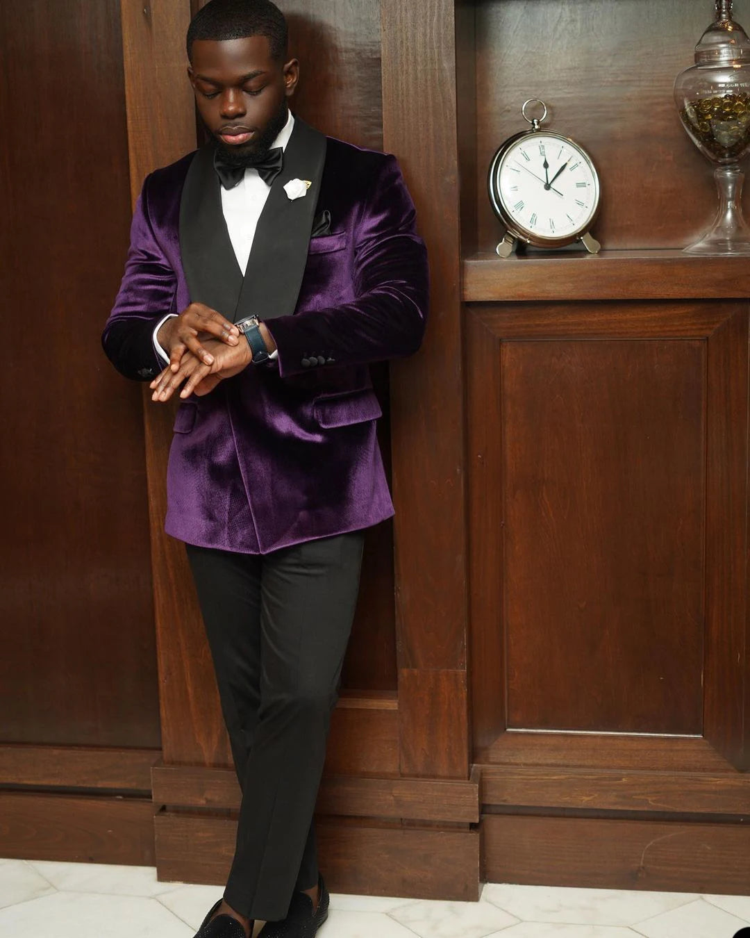 Trajes de hombre de terciopelo morado, 2 piezas, blazer, pantalones, a medida, de un solo pecho, moda formal, caballeros, negocios, novio, casual, a medida.