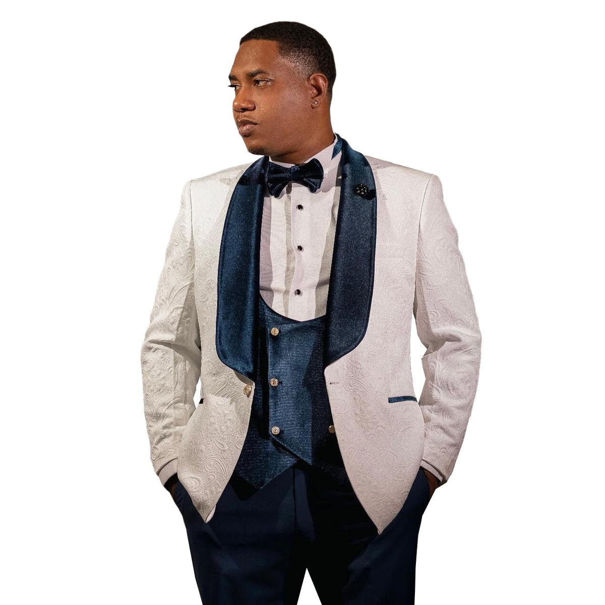 Trajes de boda clásicos con imagen real para hombre, lujosos esmóquines de tres piezas, traje de fiesta de un solo pecho para hombre, chaqueta 