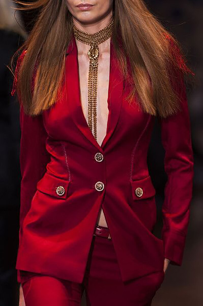 Women Pants Sets Slim Fit Tuxedos Evening Party Blazer Formal Wear For Wedding (Jacket+Pants)