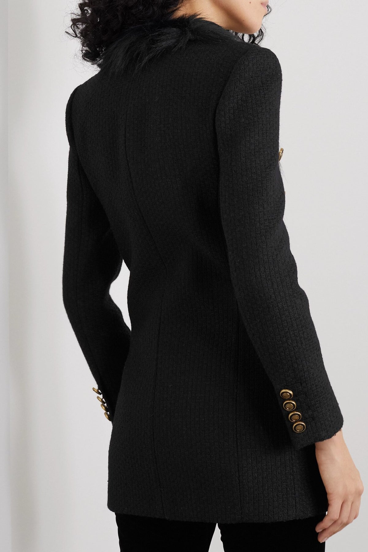 Ensemble de smoking noir chaud en plumes d'autruche pour femme, tenue de soirée, blazer, tenue de cérémonie pour mariage (veste + pantalon) 