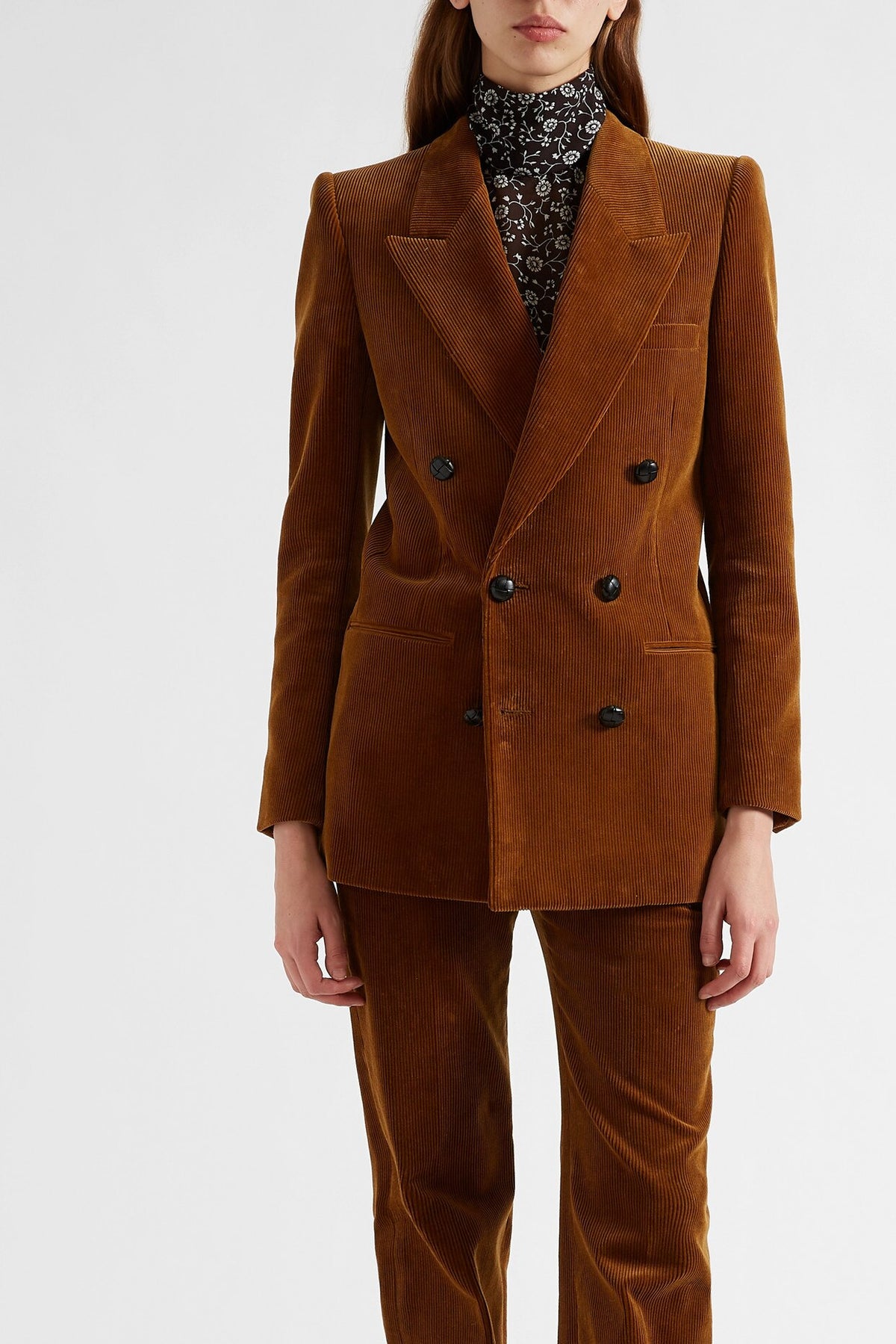 Ensemble veste et pantalon pour femme, smoking épais et chaud en velours côtelé, tenue de soirée ou de mariage 