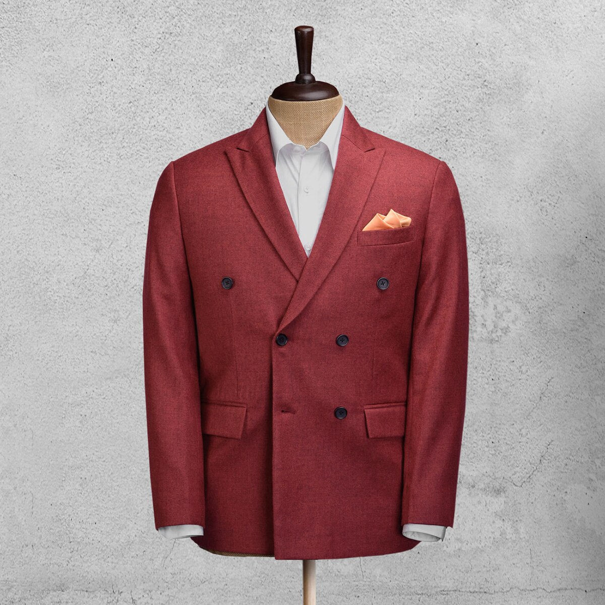 Costume classique rouge pour homme, veste et pantalon croisés, sur mesure, pour marié, mariage, occasion formelle 