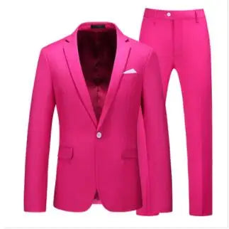 Traje formal rojo de 2 piezas para hombre, vestido de fiesta de boda, abrigo y pantalones, talla grande, negro, blanco y azul. 