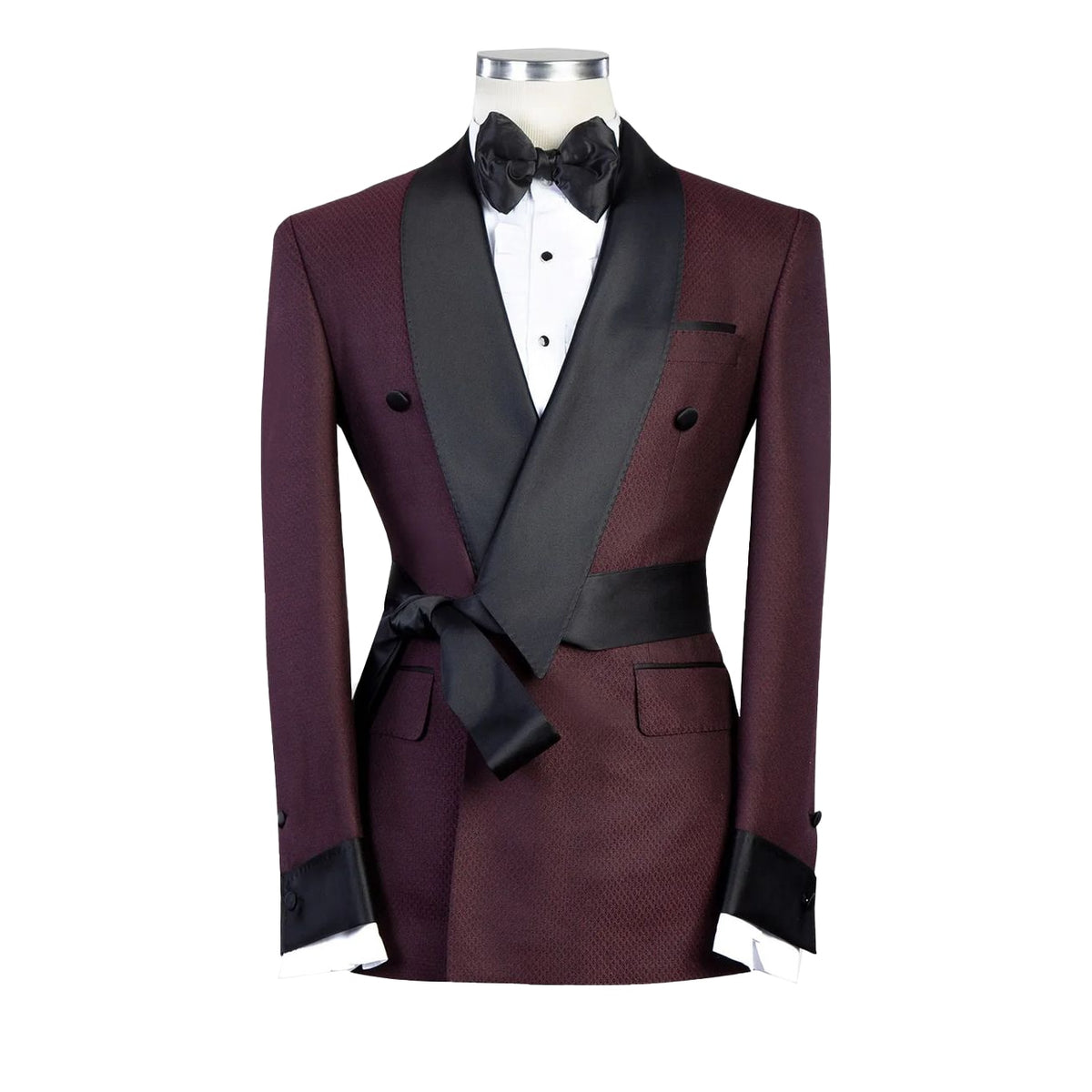 Costume classique pour homme, croisé, sur mesure, col noir, veste une pièce, costume de créateur pour occasion formelle 