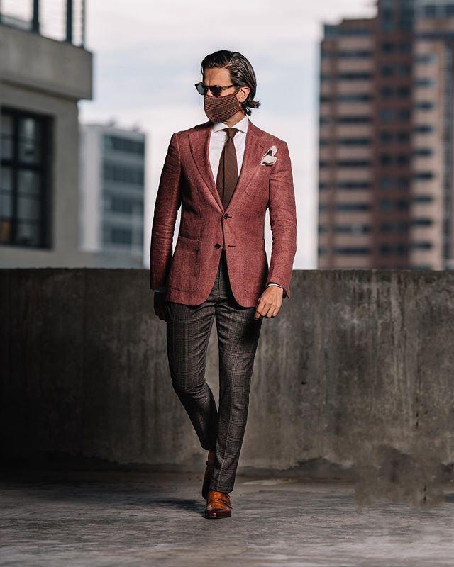 Costume en tweed rouge, tenue de marié, tenue de témoin, smoking, robe de mariée, robe de bal, costume d'affaires, costume de fête 2 pièces (veste + pantalon) 