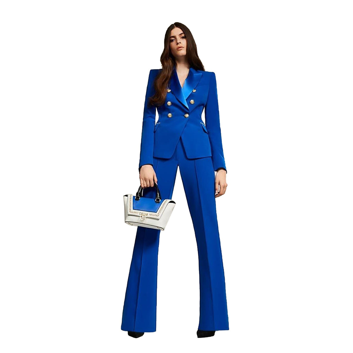Trajes de 2 piezas para madre de la novia, color azul real, para fiesta de graduación, noche, esmoquin formal, blazer para boda (chaqueta + pantalón) 