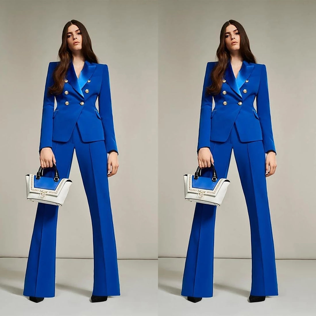 Royal Blue Women Suits 2 Pieces Mother of the Bride Women Prom Evening Formal Wear Tuxedos Blazer