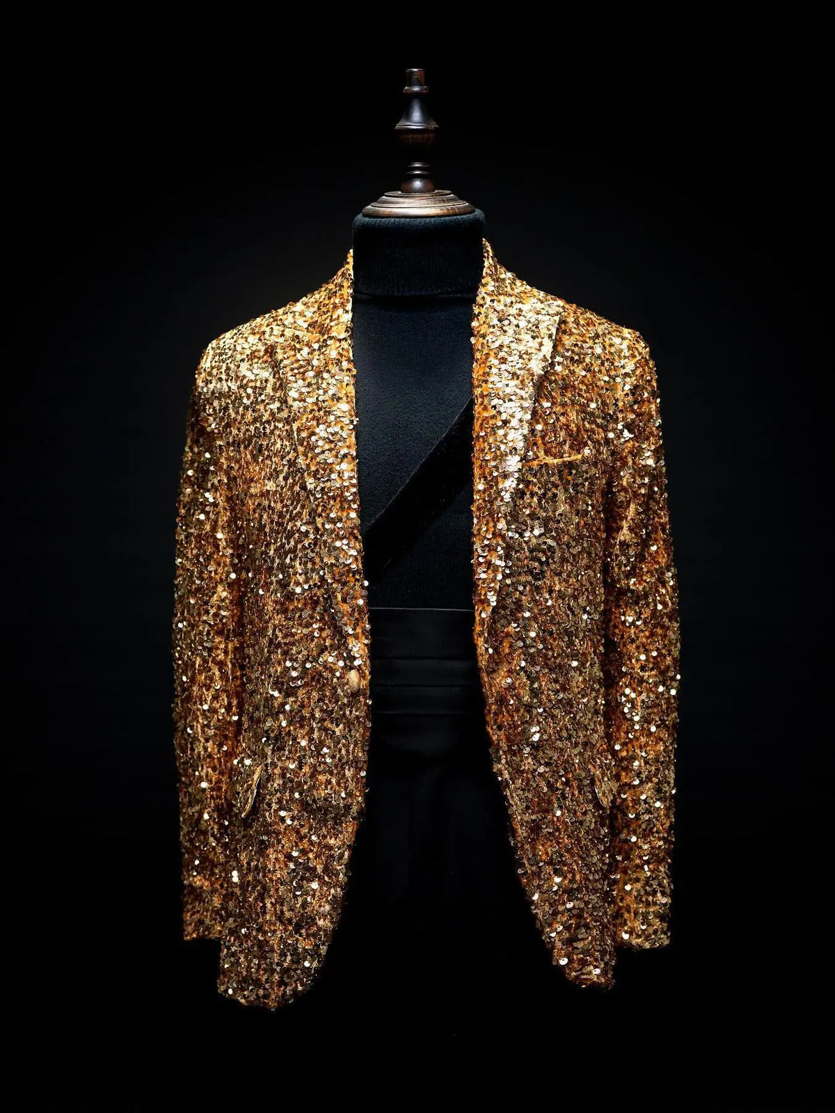 Luxury Shiny Golden Sequins Blazer Bling Glitter Men Peaked Lapel Tuxedo for Wedding Party Stage Costume Only One Jacket