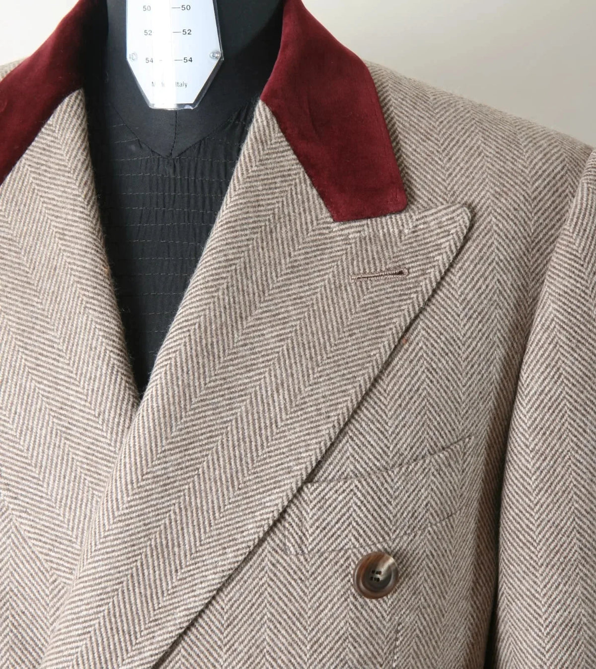 Fashion Men's Overcoat Herringbone Peaked Lapel 1 Piece Overgarment Tailor-Made Blazer Double Breasted Customized Topcoat