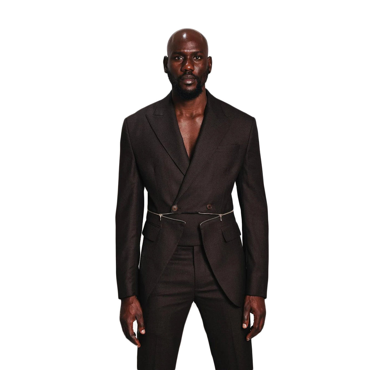 Fashion Show Men Suit Zipper Style New Jacket Comfortable Slim Fit 2-Pieces Tailor-Made Groom Formal Occasions Size Customized