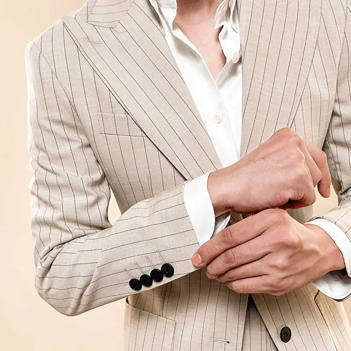 Classic Men Wedding Suits 2 Pcs Peaked Lapel Tuxedos for Bridegroom Blazer Pants for Party Business Groom Custom Made