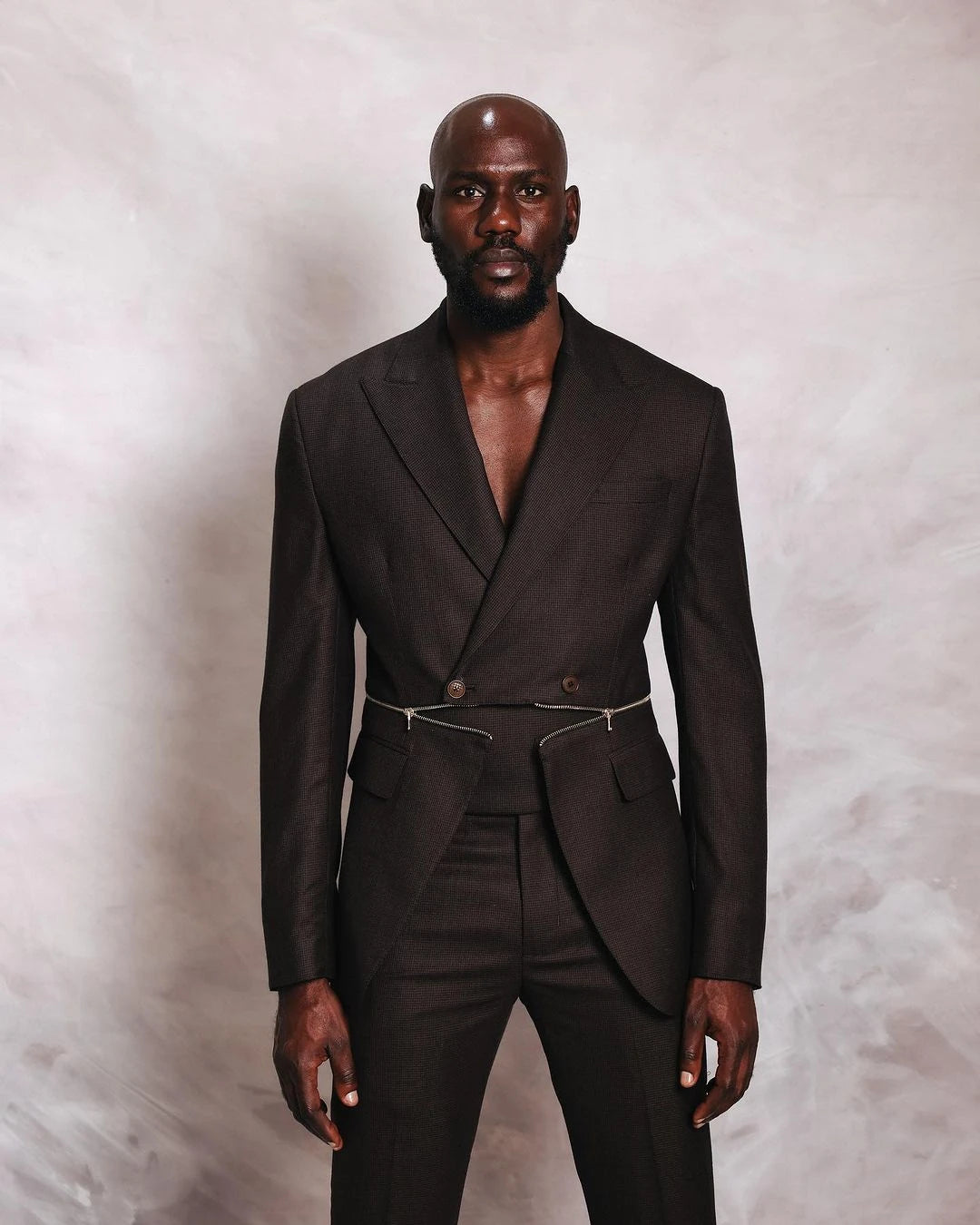 Fashion Show Men Suit Zipper Style New Jacket Comfortable Slim Fit 2-Pieces Tailor-Made Groom Formal Occasions Size Customized
