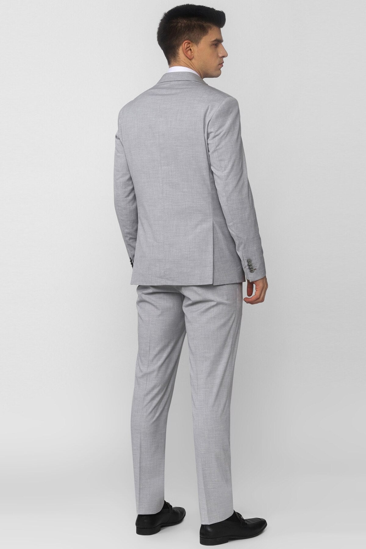 Costume homme gris clair 2 pièces blazer pantalon simple boutonnage revers pointu slim doux affaires moderne mariage marié sur mesure 
