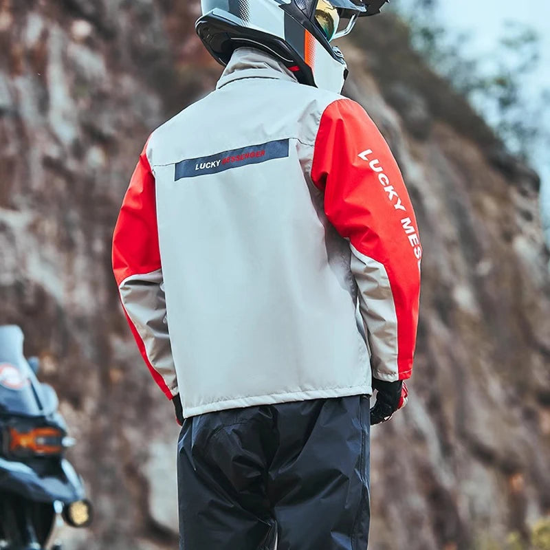 Motorcycle Raincoat Men Suit Rainstorm Split Waterproof Pants Portable Set Biker Durable Daily Soft Rain Coat for Outdoor Riding