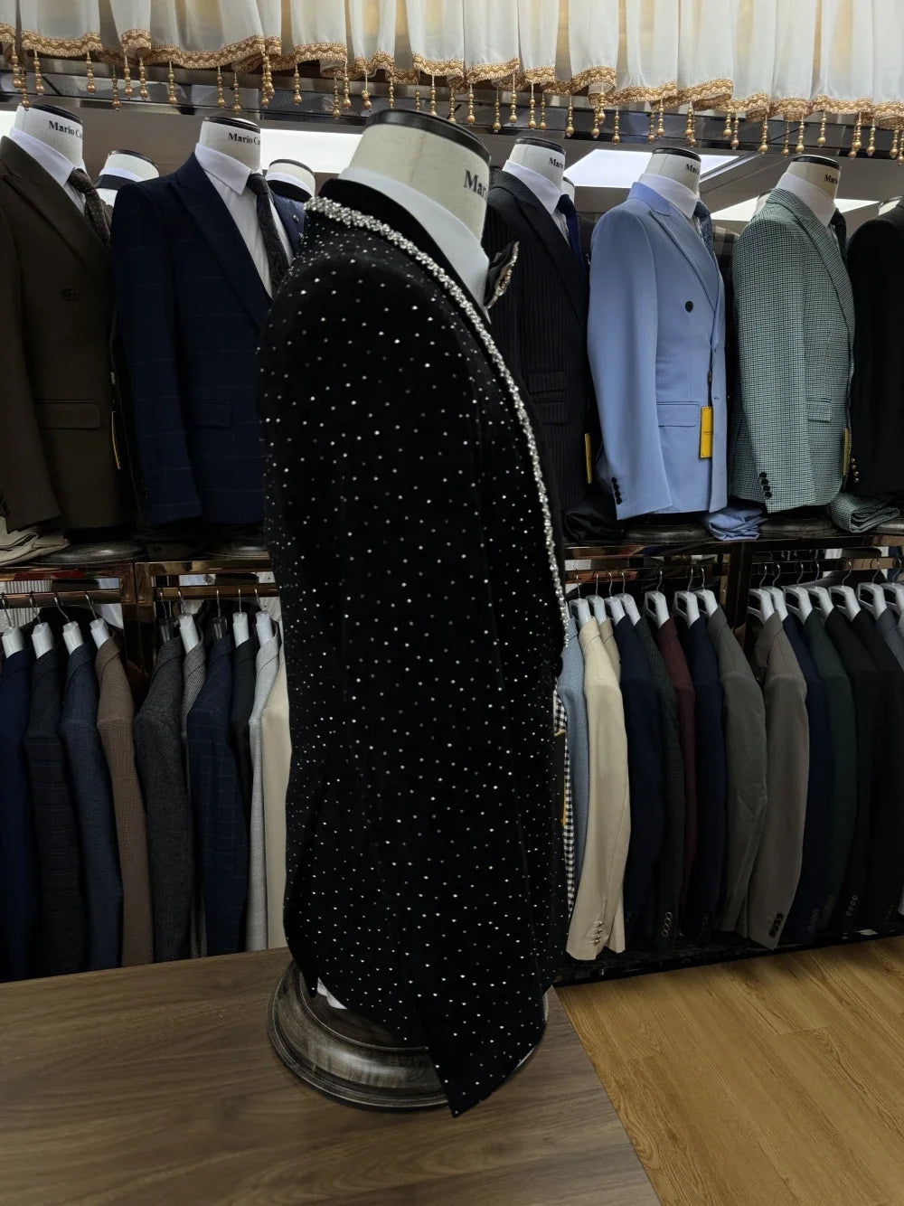 Elegant Men's Wedding Blazer Shawl Lapel Jacket Single Breasted Tuxedos Business Party  Wear Only Coat Customized