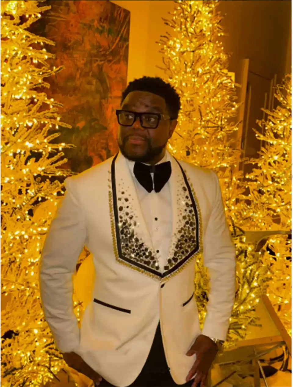 Exquisite Diamonds Wedding Tuxedos 1 Piece Set Jacket Shawl Lapel Men Suit Classic Fit Groom Wear Business Blazers Customized