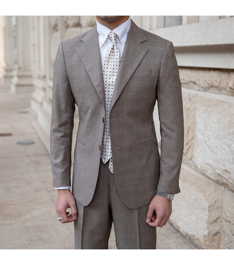 Wedding Suits For Men Solid Color Business Formal Casual Dress Suits 2 Pieces Office Work Party Prom Costume Homme
