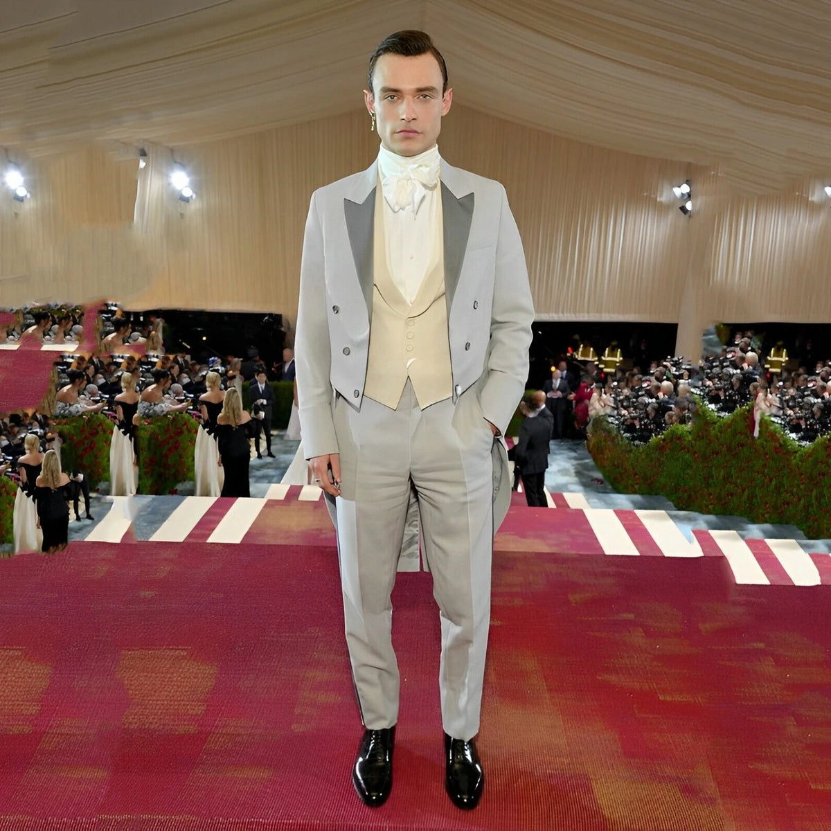 Suits Men Double Breasted 3 Pieces Male Suits Formal Groomsmen Wedding Tuxedos Blazer+Vest+Pants Costume Homme