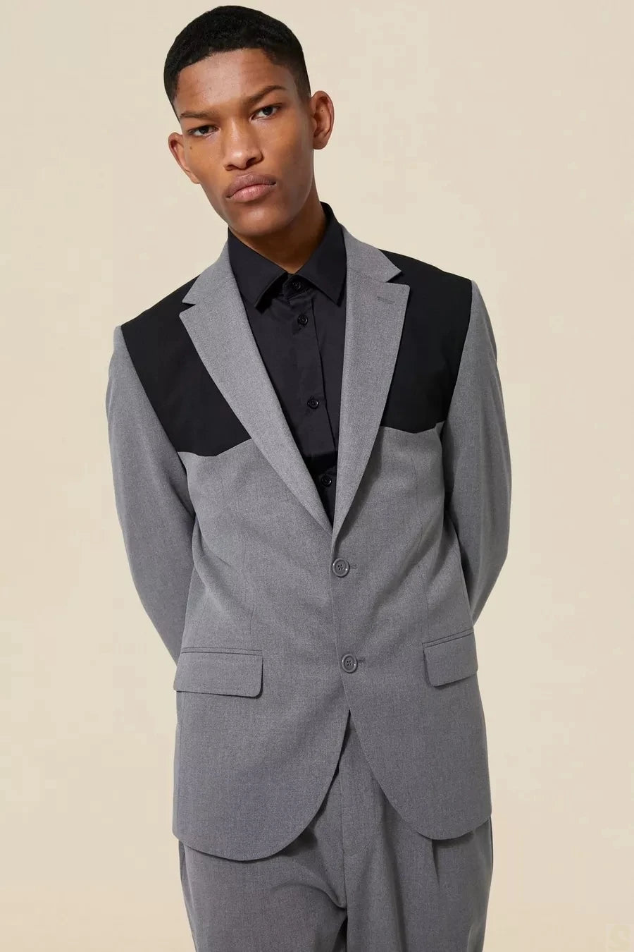 Trajes de hombre modernos a medida, 2 piezas, blazer, pantalón, botonadura sencilla, solapa de pico, empalmado, formal, para novio, corte entallado, personalizado, talla grande 