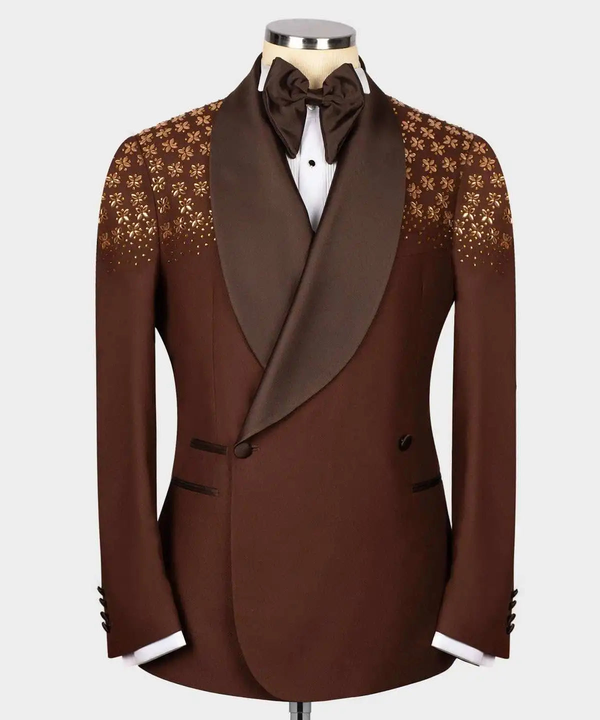 Sparkly Men Wedding Suits Crystal Shawl Lapel Double Breasted Tuxedos Groom Business Party 2 Psc Blazer Pants Custom Made