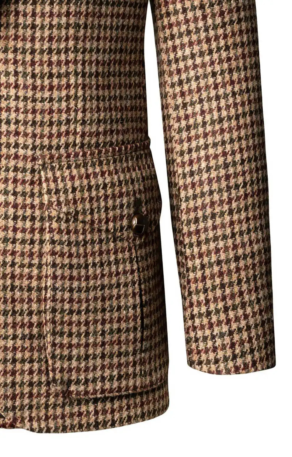 Daily Men Coat  1 Piece Set Jacket Single Breasted Man Overcoat Classic Fit Houndstooth Wool Blend Business Blazers Customized