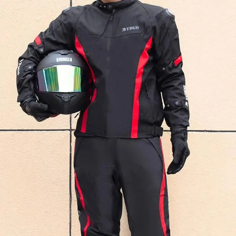 Men Motorcycle Jacket Waterproof Four Season Motorbike Overcoat Pants Reflective Riding Jackets Windproof Suits Removable Lining