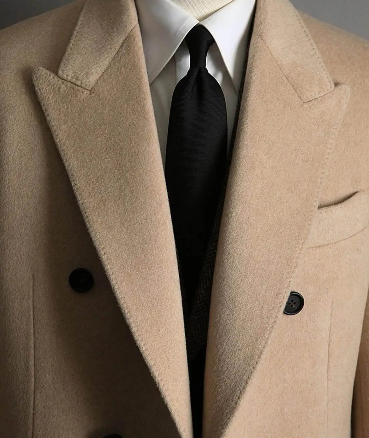 Autumn and Winter Boutique Woolen Long Coat Classic Solid Color Thick Warm Men's Jacket Custom Made