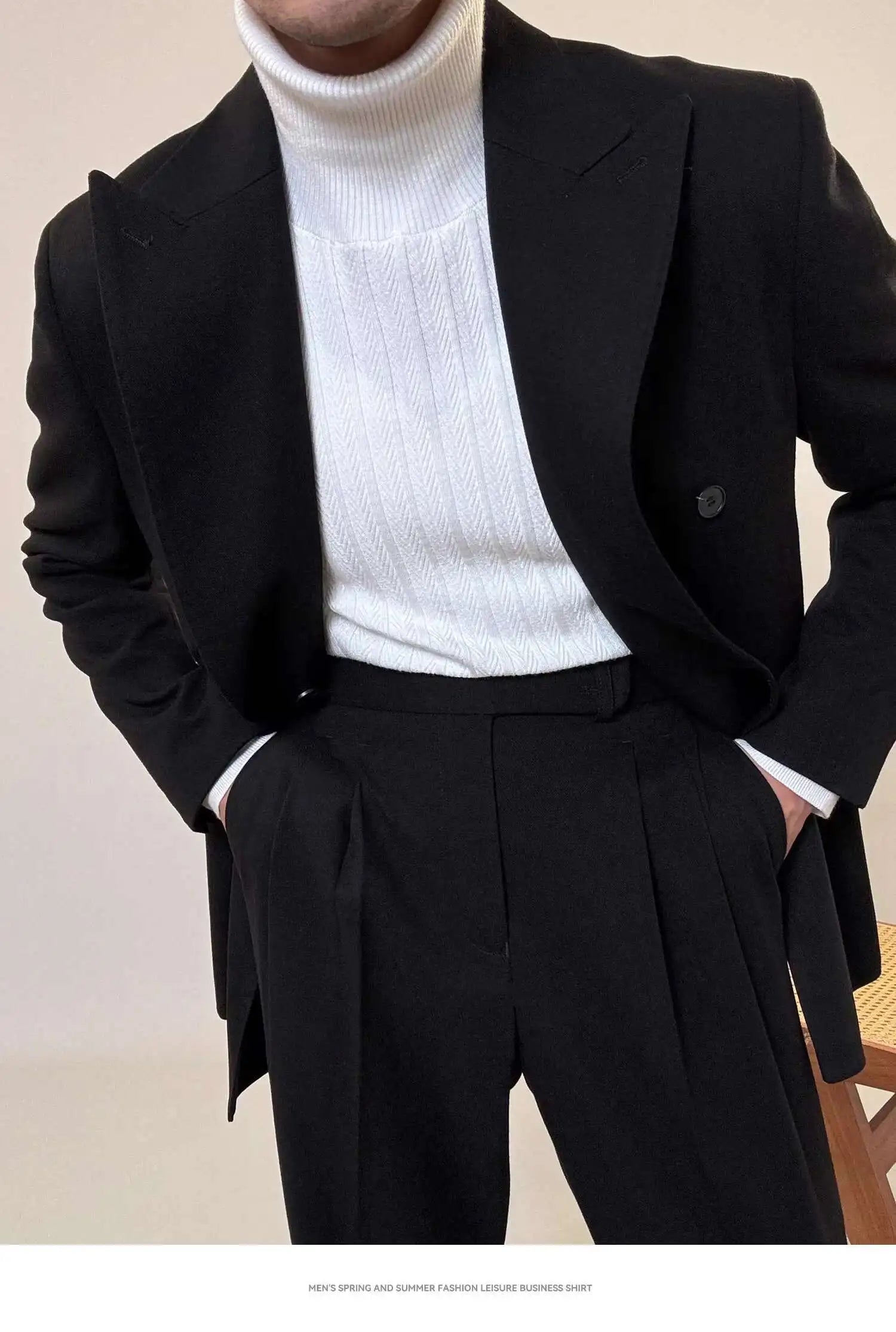 Casual Office Party Prom Costume Homme Men Tuxedo Suit Winter Business Dress Suit Wedding Suit for Men Versatile