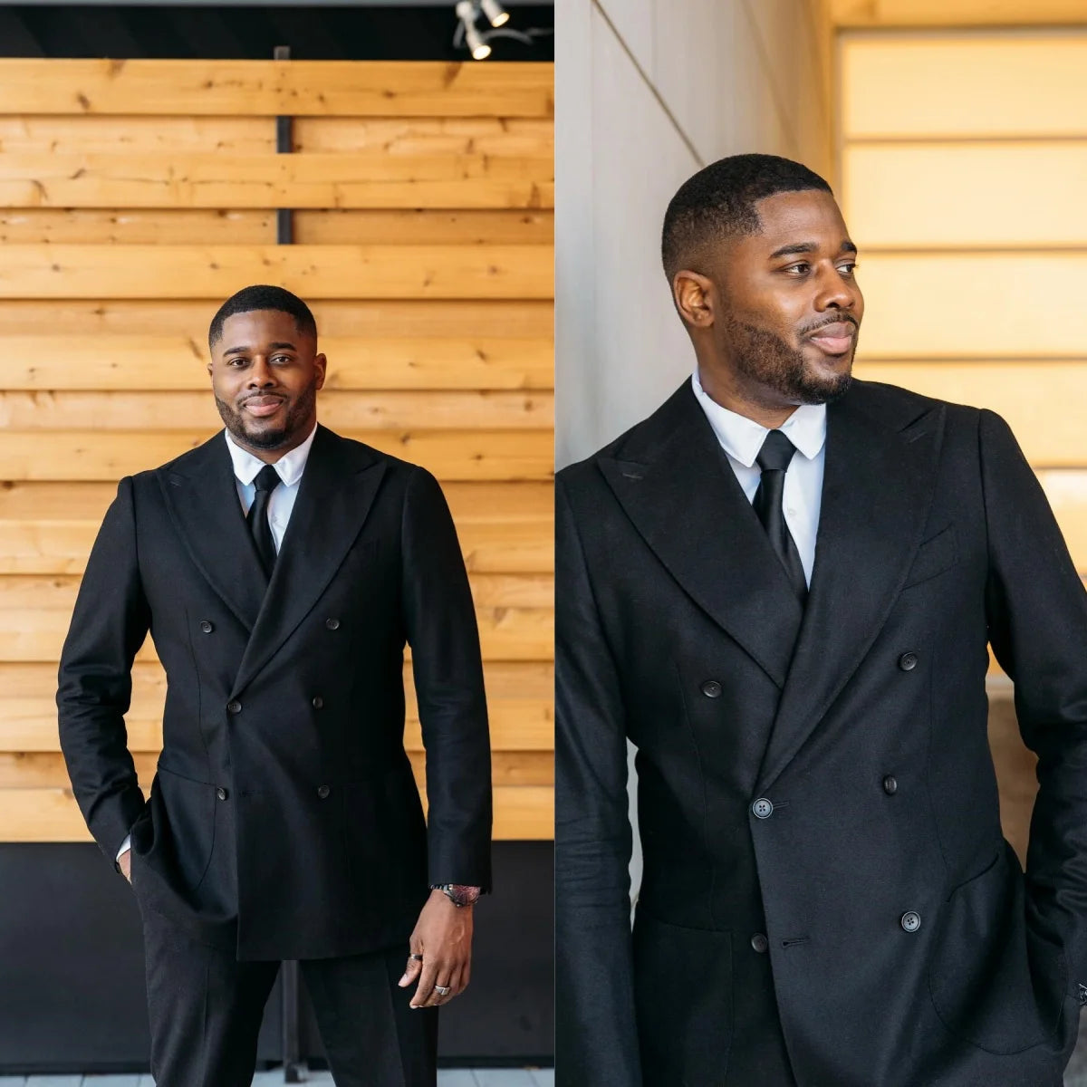 Plus Size Man Tuxedos 2 Piece Set Jacket Pants  Men Suit Stylish Peaked Lapel Double Breasted Evening Wedding Groom Customized